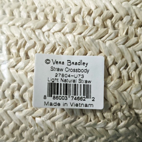 Vera Bradley Straw Crossbody Bag - Super Cute & Fun! NWT - Picture 3 of 6